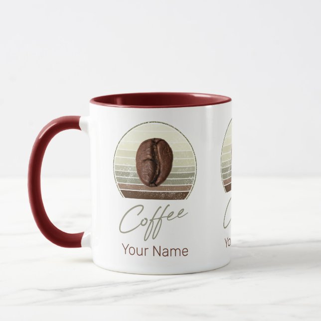 Coffee Beans For Espresso And Retro Barista Mug (Left)