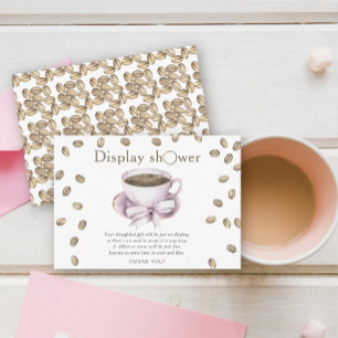 Coffee beans Girl Baby shower Display shower Enclosure Card