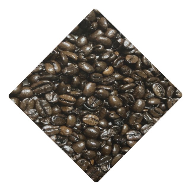 Coffee Beans Graduation Cap Topper (Front)