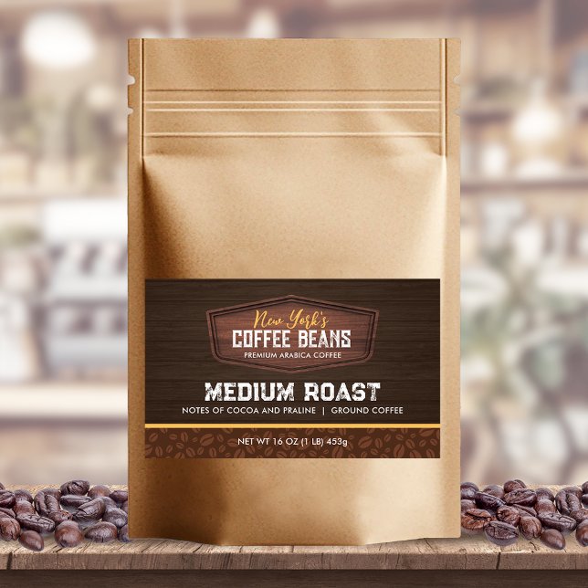 Coffee Beans Grounds Product Label (Creator Uploaded)