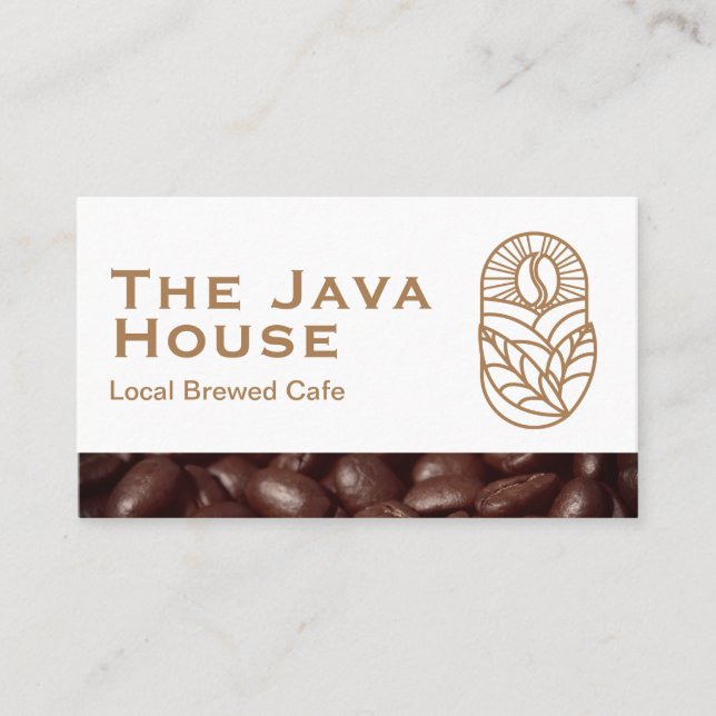 Coffee Beans | Grower Agriculture Graphics Business Card (Front)