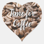 Coffee Beans Heart Sticker at Zazzle