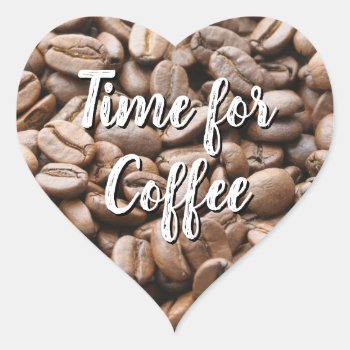 Coffee Beans Heart Sticker by AnMi575 at Zazzle