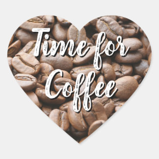 Coffee beans heart sticker
