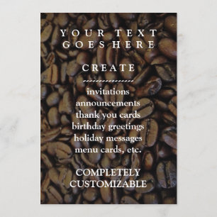 coffee beans invitation