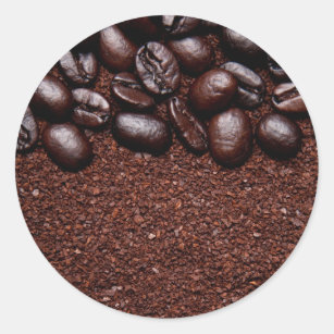 Coffee Beans - Java Bean Customized Templates Classic Round Sticker
