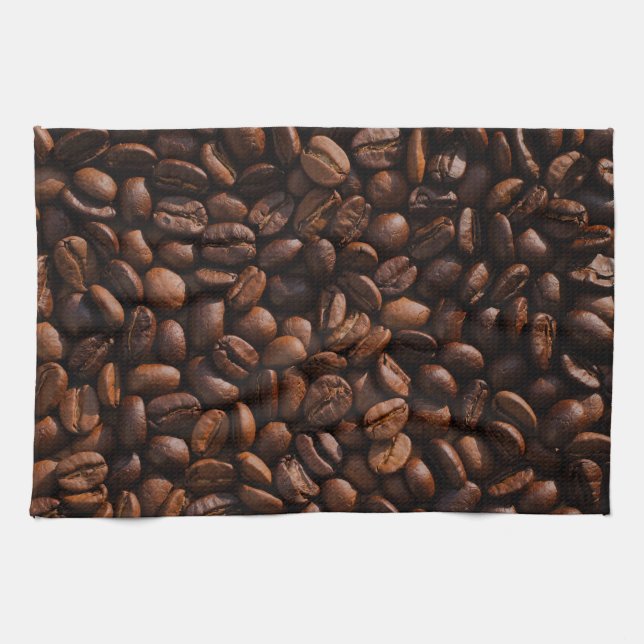 coffee beans kitchen towel (Horizontal)