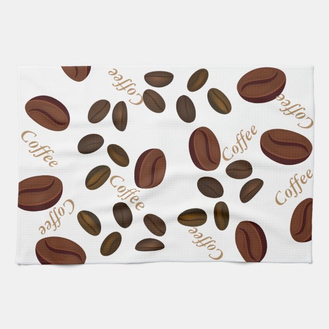 Coffee Beans Kitchen Towel 16" x 24" (Horizontal)