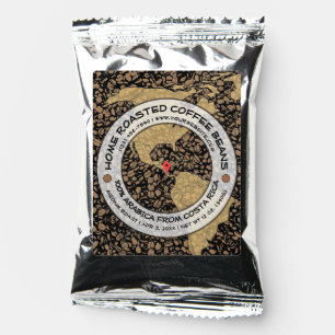 Coffee Beans Label Template Drink Mix