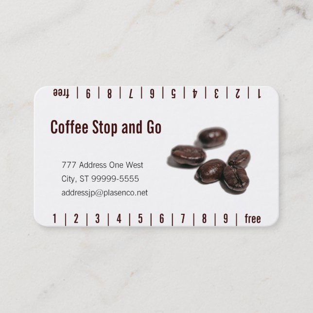 Coffee Beans Loyalty Card (Front)