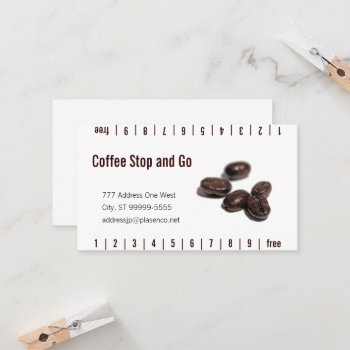 Coffee Beans Loyalty Card by TerryBain at Zazzle