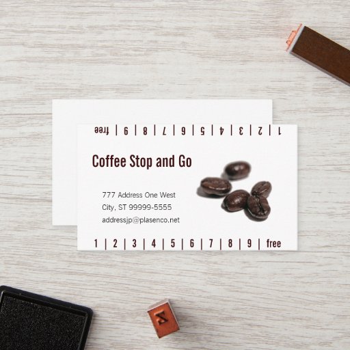 Customizable Coffee Beans Business Card Template