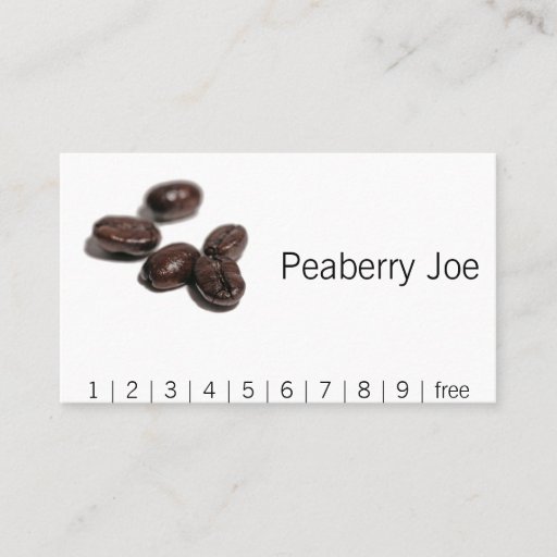 Customizable Coffee Beans Business Cards