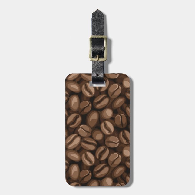 Coffee beans luggage tag (Front Vertical)