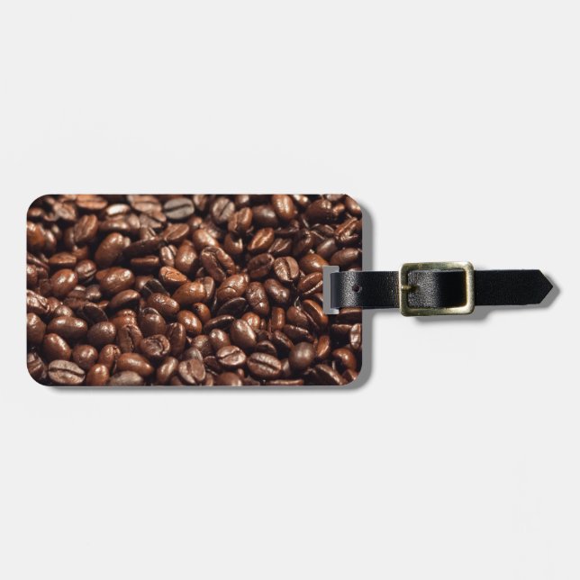 Coffee Beans Luggage Tag (Front Horizontal)