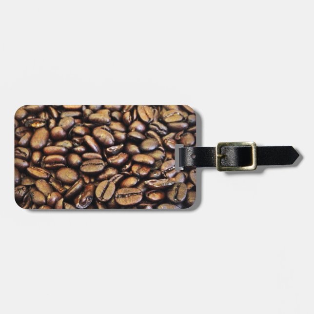 coffee beans luggage tag (Front Horizontal)