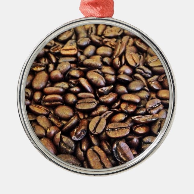 coffee beans metal ornament (Front)
