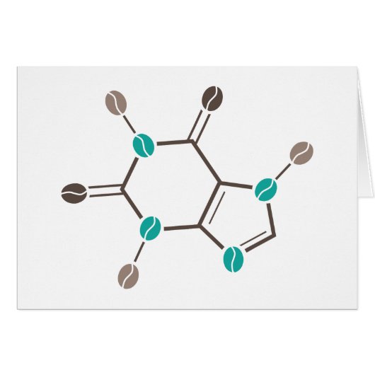 coffee beans molecular caffeine cards (Front Horizontal)