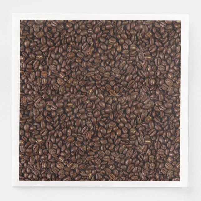 Coffee Beans Paper Dinner Napkins (Front)
