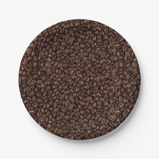 Coffee Beans Paper Plates (Front)