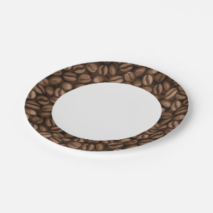 Coffee beans paper plates