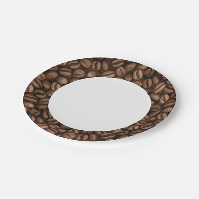 Coffee beans paper plates (Angled)