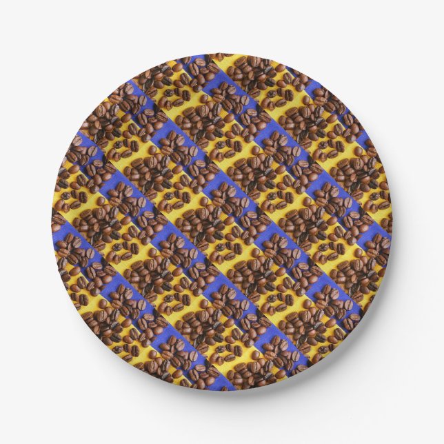Coffee Beans Paper Plates (Front)