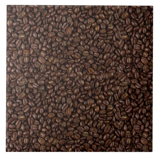 Coffee Beans Pattern Ceramic Tile (Front)