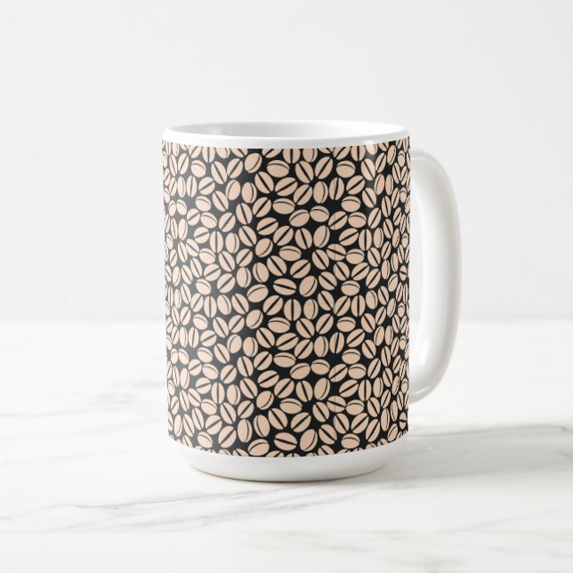 Coffee Beans Pattern Coffee Mug (Front Right)