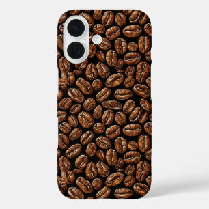 Coffee beans pattern Cute Coffee Lover Design iPhone 16 Case