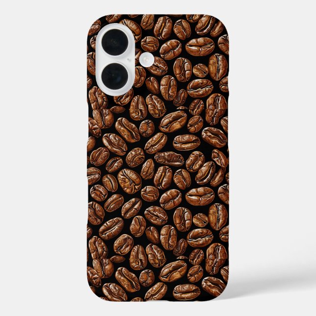 Coffee beans pattern Cute Coffee Lover Design Case-Mate iPhone Case (Back)