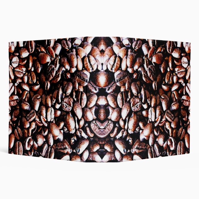 Coffee Beans Pattern - Dark Roast 3 Ring Binder (Background)