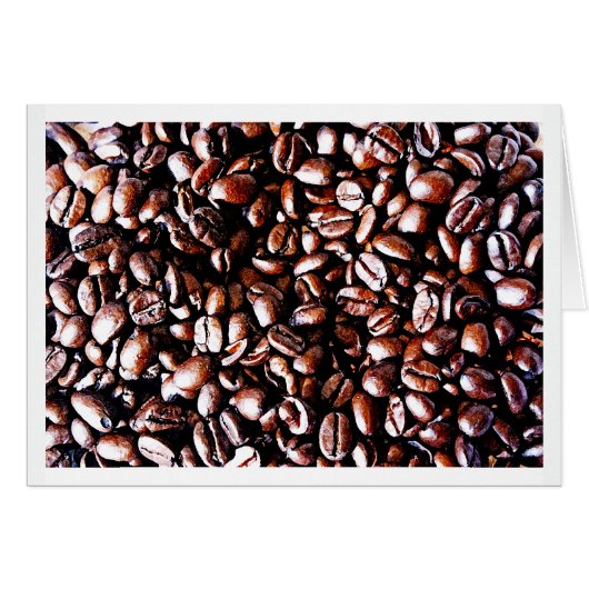 Coffee Beans Pattern - Dark Roast Cards (Front Horizontal)