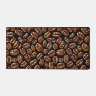 Coffee beans pattern desk mat