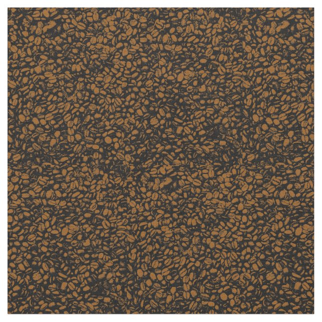 Coffee Beans Pattern Fabric (Close Up)