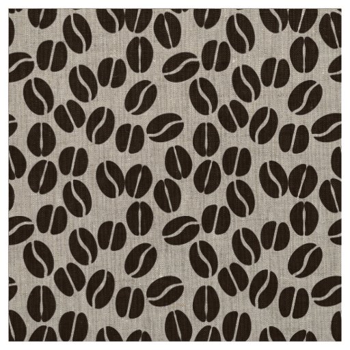 coffee beans pattern fabric