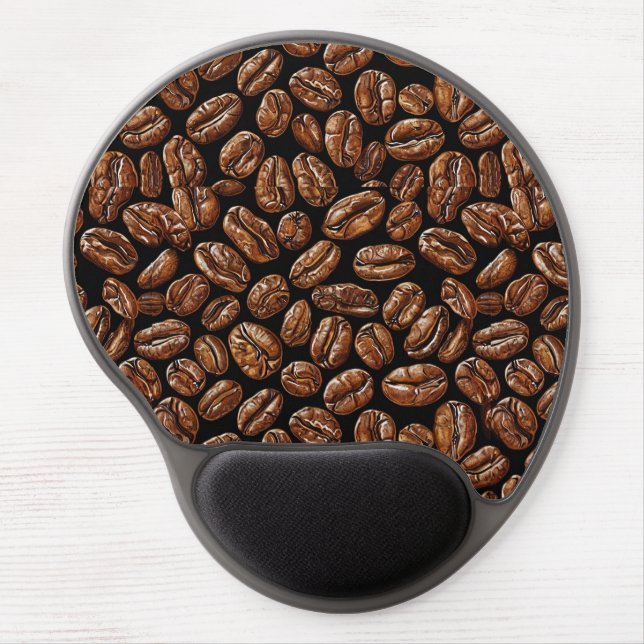 Coffee beans pattern gel mouse pad (Front)