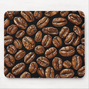 Coffee beans pattern mouse pad