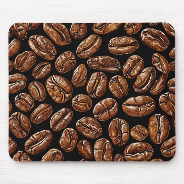 Coffee beans pattern mouse pad (Front)