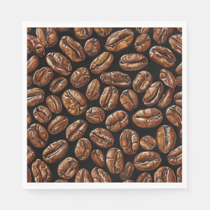 Coffee beans pattern napkins