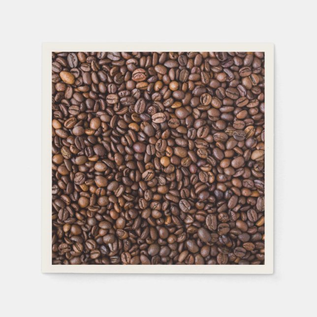 Coffee beans pattern paper napkins (Front)