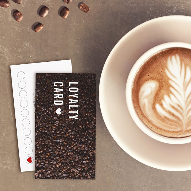 Coffee Beans Photo Coffee Shop Loyalty Card (Creator Uploaded)