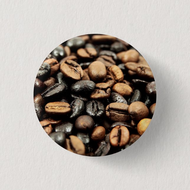 Coffee Beans Photography Pinback Button (Front)