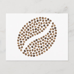 coffee beans postcard