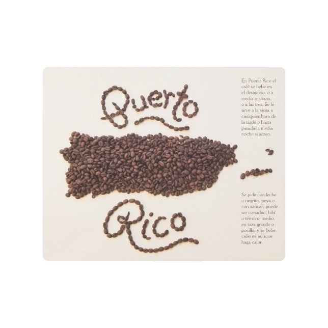 Coffee Beans Puerto Rico Art Photo (Front)