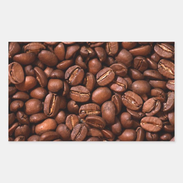 Coffee Beans Rectangular Sticker (Front)
