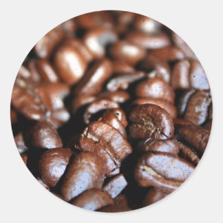 Coffee Beans Round Sticker