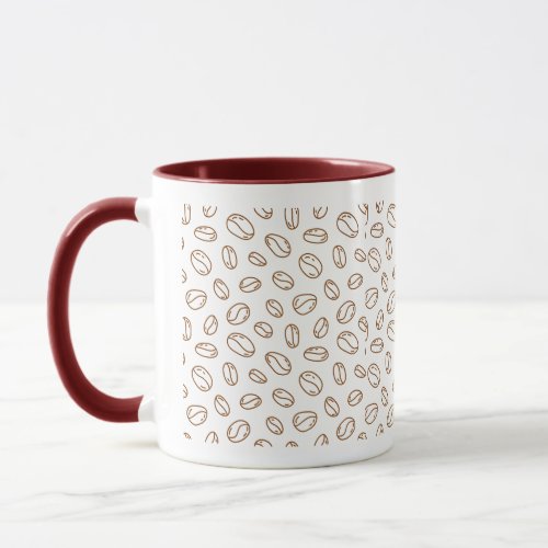 Coffee Beans Seamless Pattern Mug
