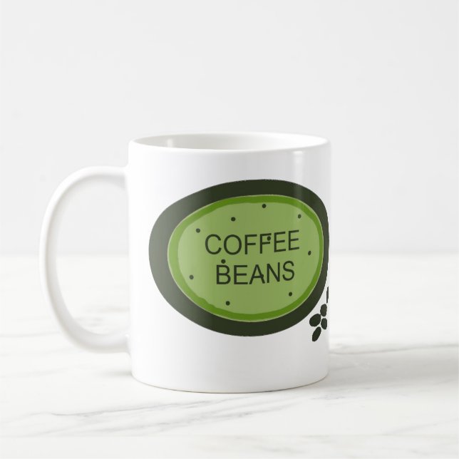 Coffee Beans Sign Coffee Mug (Left)