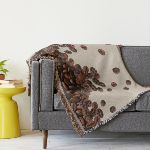 Coffee Beans Throw Blanket